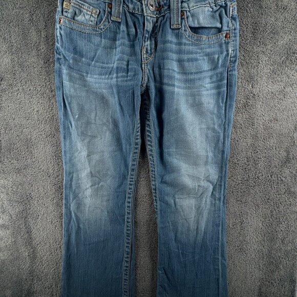 Big Star Remy Low Rise Boot Denim Jeans Women Blue 28R Cotton Stretch Adult - Picture 1 of 16